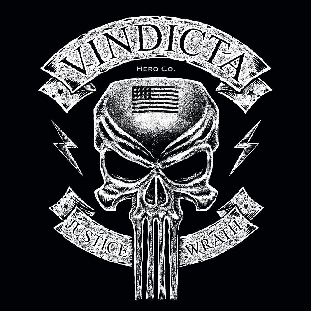 Limited Edition Artist Series -VINDICTA Justice & Wrath Hoodie : Helps Pair Veterans With A Service Dog or Shelter Dog