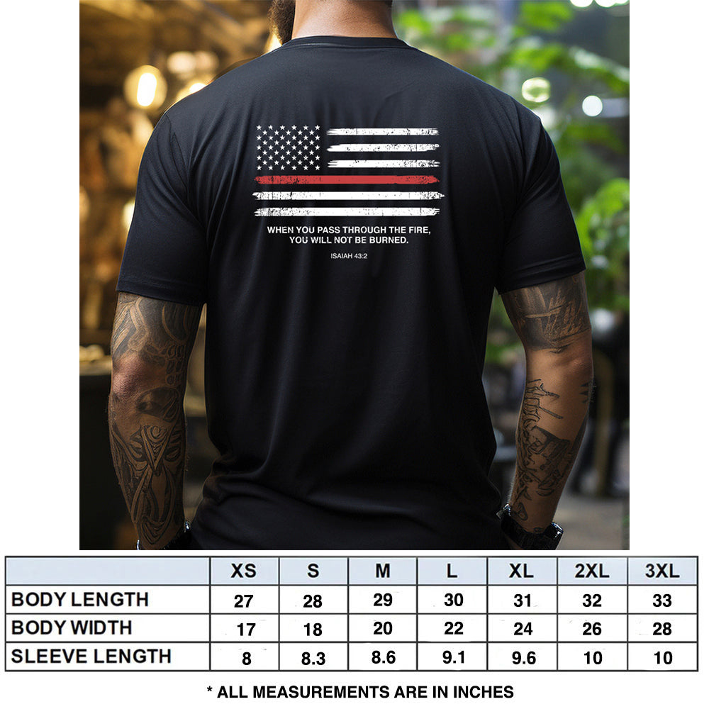 Hero Company Men's Through The Flames Black Tee - Helps Pair Veterans With A Service Dog or Shelter Dog