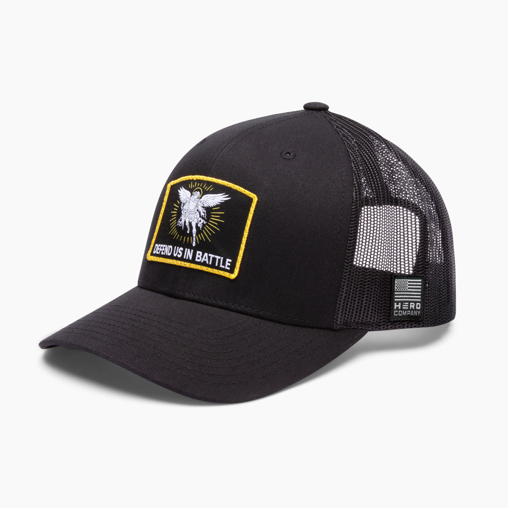 The Hero Company St. Michael Defend Us In Battle Hat - Helps Pair Veterans With A Service Dog or Shelter Dog