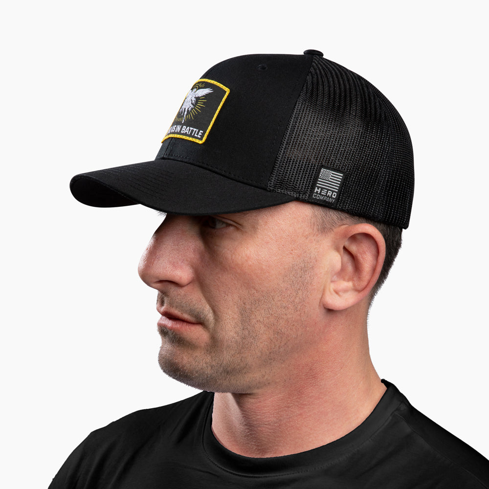 The Hero Company St. Michael Defend Us In Battle Hat - Helps Pair Veterans With A Service Dog or Shelter Dog