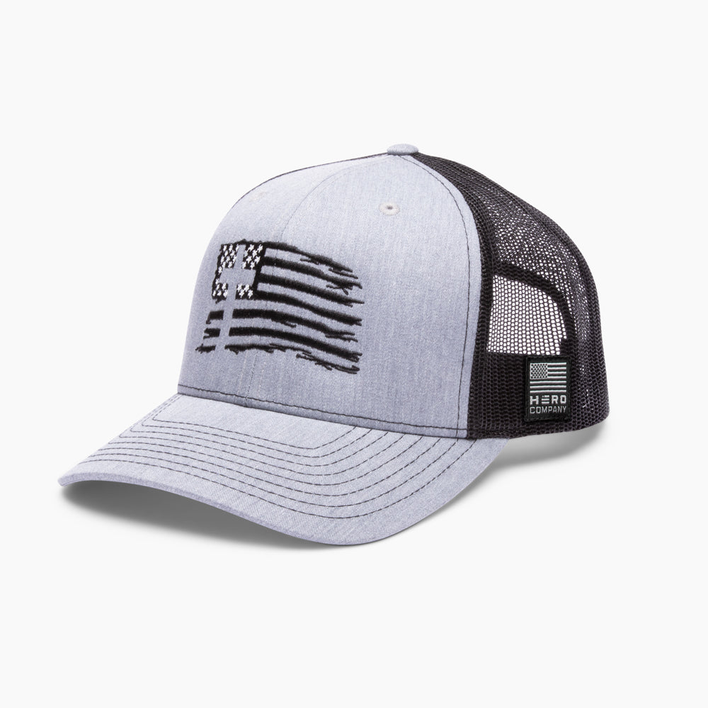 The Hero Company American Flag Cross Hat - Helps Pair Veterans With A Service Dog or Shelter Dog