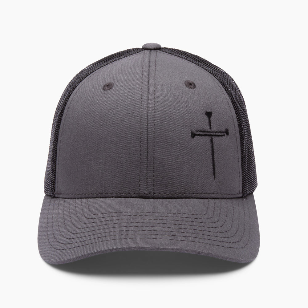 The Hero Company Cross of Nails Hat - Charcoal - Helps Pair Veterans With A Service Dog or Shelter Dog