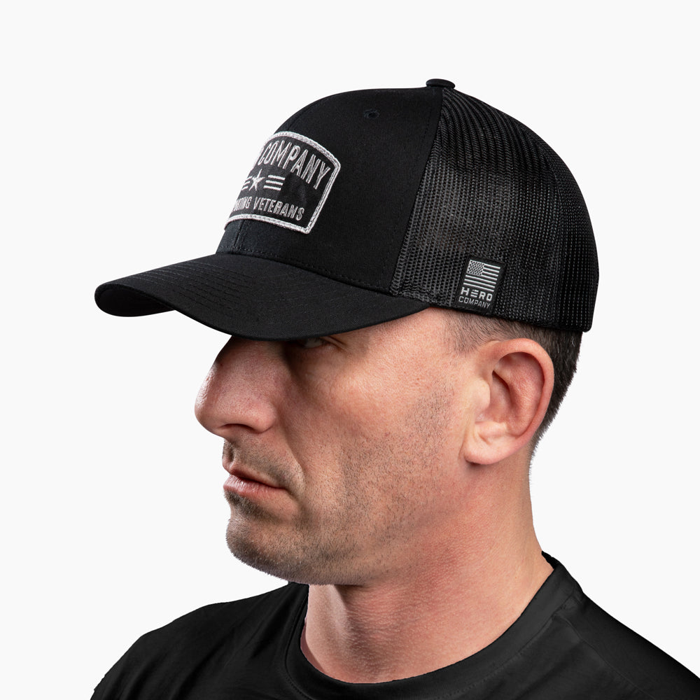 FREE The Hero Company Supporting Veterans Hat with Purchase of R.E.D. Remember Everyone Deployed Tee: Helps Pair Veterans With A Service Dog or Shelter Dog