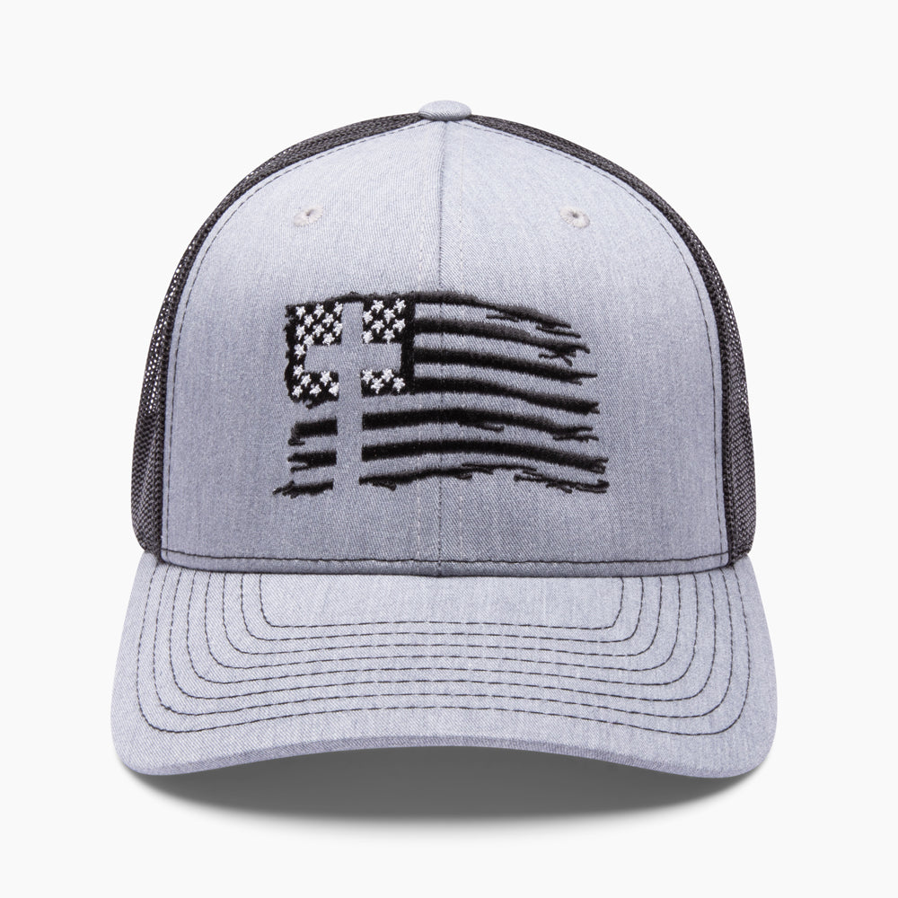 The Hero Company American Flag Cross Hat - Helps Pair Veterans With A Service Dog or Shelter Dog