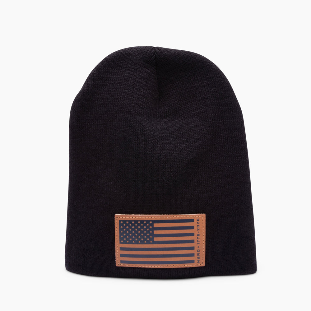 The Hero Company 250th Anniversary 1776-2026 Beanie - Helps Pair Veterans With A Service Dog or Shelter Dog
