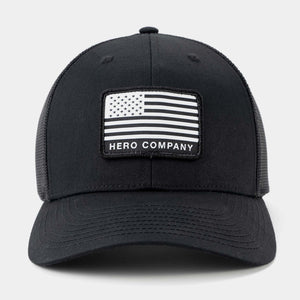 FREE The Hero Company American Flag Hat with Purchase of Valhalla Warrior Morse Code ‘Never Surrender’ Leather Bracelet