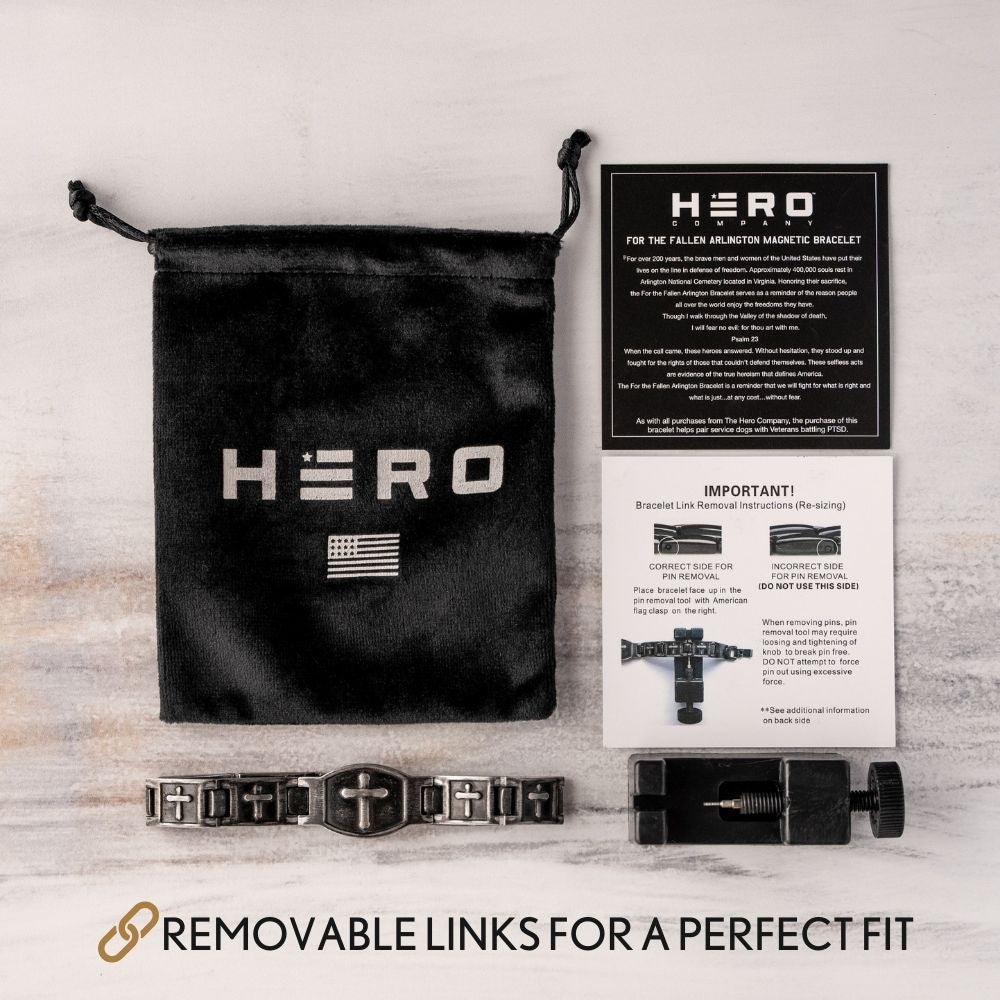 &#39;For The Fallen&#39; Arlington Magnetic Bracelet: Helps Pair Veterans With A Service Dog Or Shelter Dog