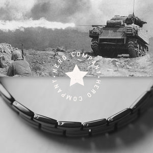 Limited Time Offer - Warrior Stacked Bracelet Set - Valhalla Warrior Leather and Sherman Tank Titanium Track Bracelet