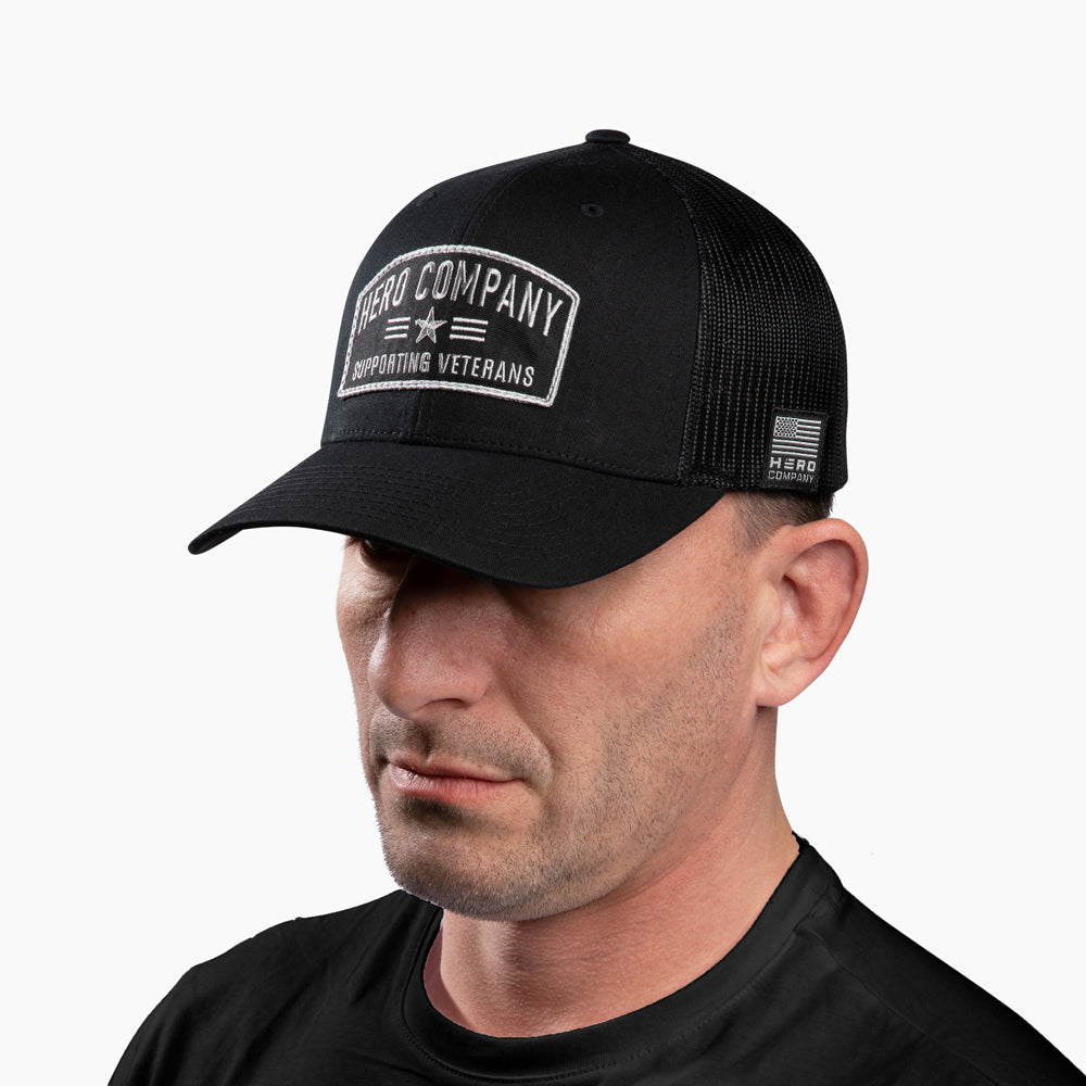 FREE The Hero Company Supporting Veterans Hat with Purchase of R.E.D. Remember Everyone Deployed Tee: Helps Pair Veterans With A Service Dog or Shelter Dog