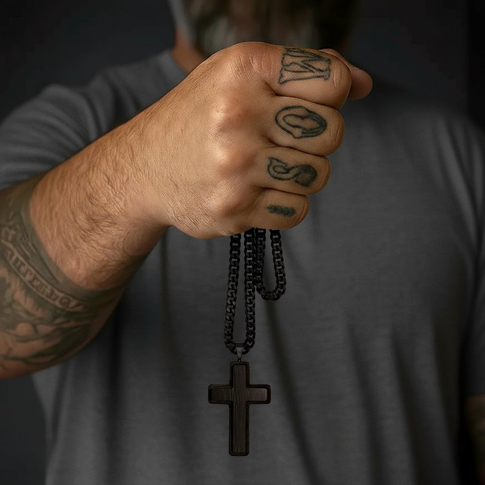 Never Forgotten Legacy Cross Necklace - Helps Pair Veterans With A Service Dog Or Shelter Dog