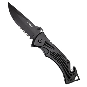 FREE The Hero Company- LifeSaver Emergency Multipurpose 3-in-1 Rescue Knife with Purchase of 00 Buck Magnetic Hematite Titanium Bracelet
