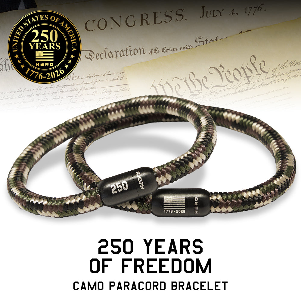 Special Military Appreciation Month Offer (Med, Lg, XL ONLY) -250 Years Of Freedom Camo Paracord Bracelet
