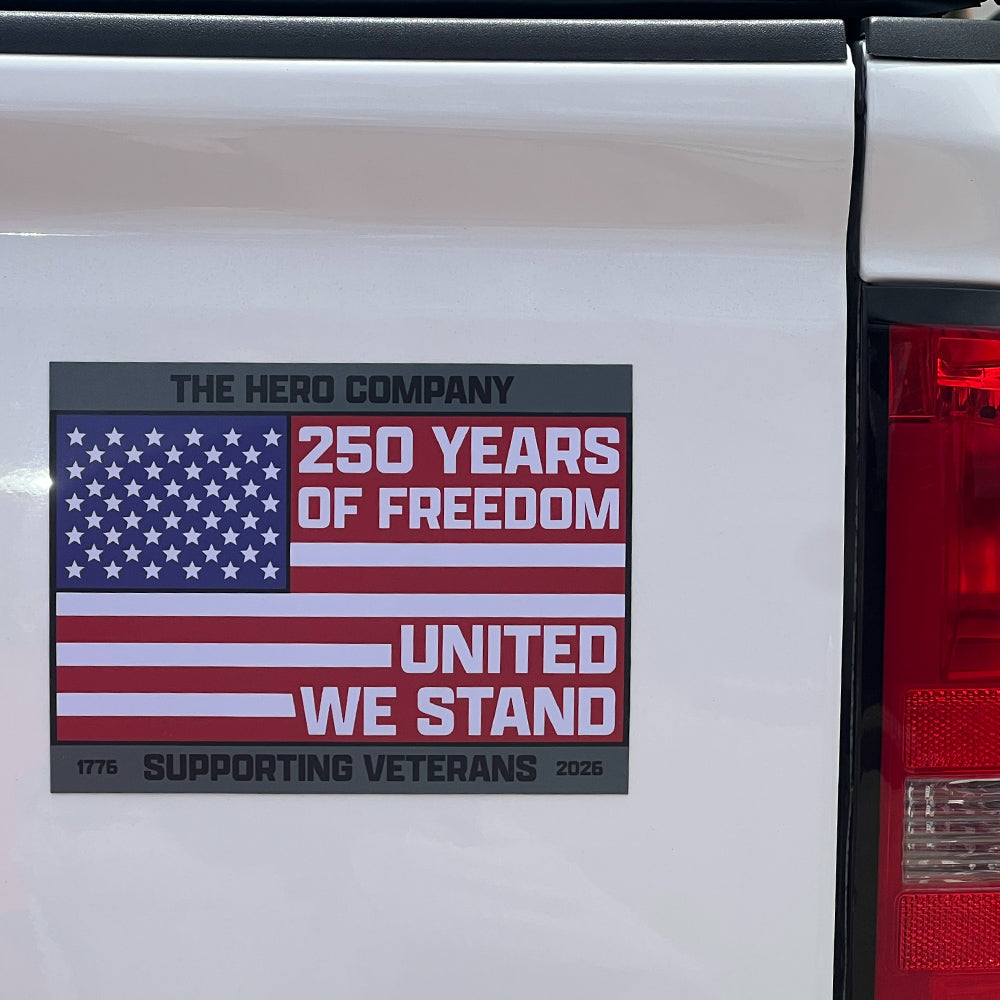 Limited Time Offer- 250 Years Of Freedom Flag- United We Stand Car Magnet