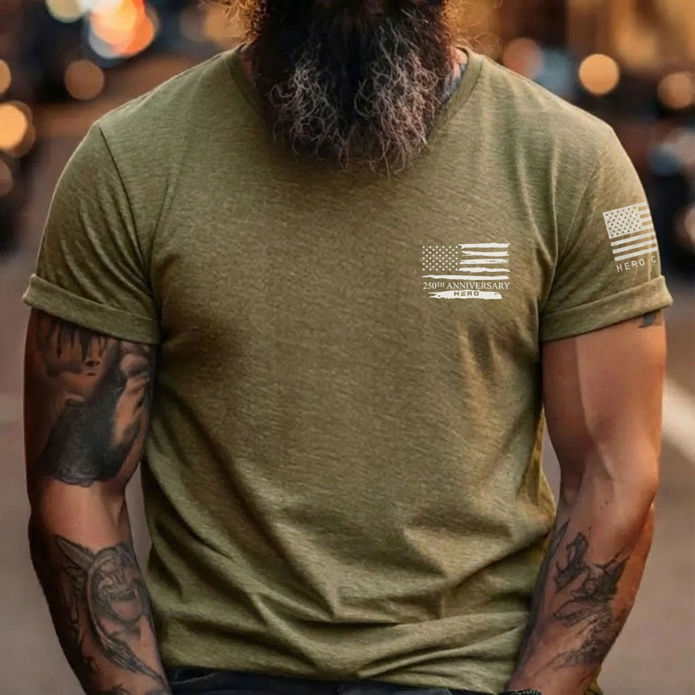 2 Tees for the Price of 1 – USA Flag 1776–2026 + American Eagle 250 Years of Freedom Tees