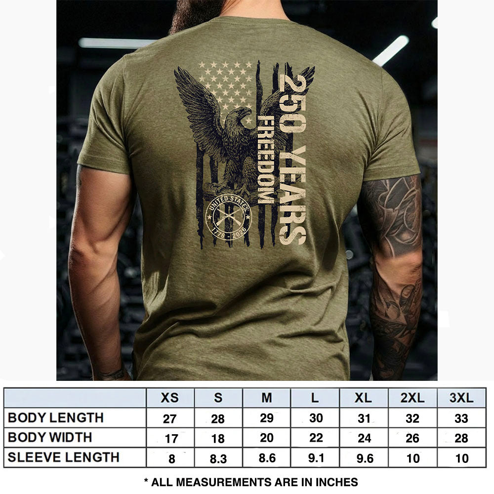 250 Years Of Freedom Military Green Tee