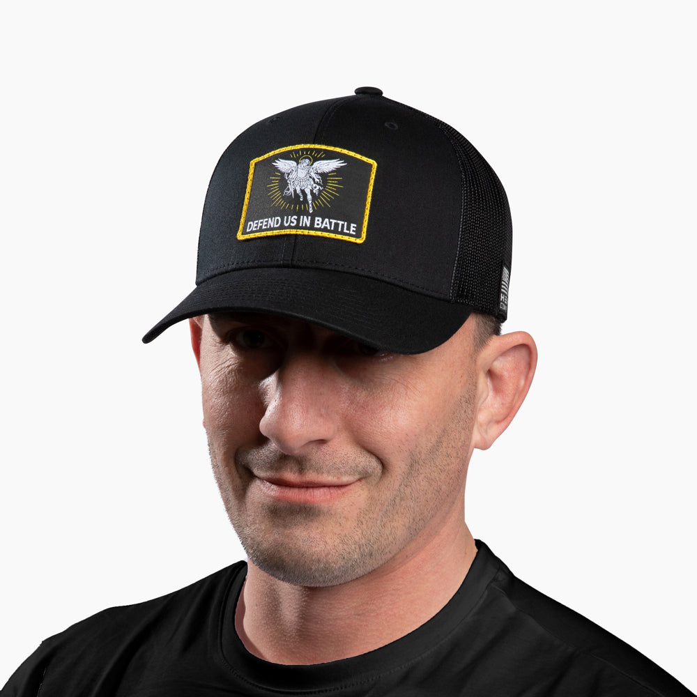 The Hero Company St. Michael Defend Us In Battle Hat - Helps Pair Veterans With A Service Dog or Shelter Dog