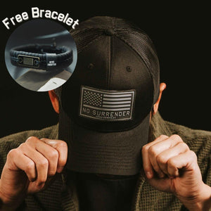 FREE Never Forgotten Black Paracord Bracelet with Purchase of Never Surrender Hat