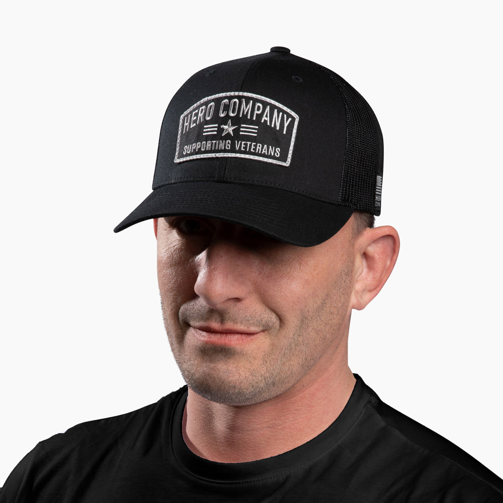 FREE The Hero Company Supporting Veterans Hat with Purchase of R.E.D. Remember Everyone Deployed Tee: Helps Pair Veterans With A Service Dog or Shelter Dog