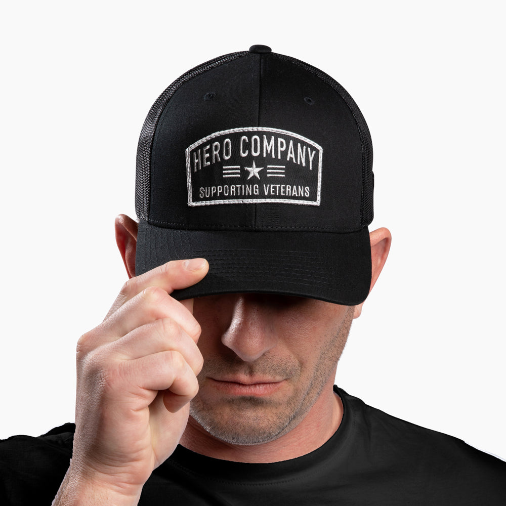 FREE The Hero Company Supporting Veterans Hat with Purchase of R.E.D. Remember Everyone Deployed Tee: Helps Pair Veterans With A Service Dog or Shelter Dog