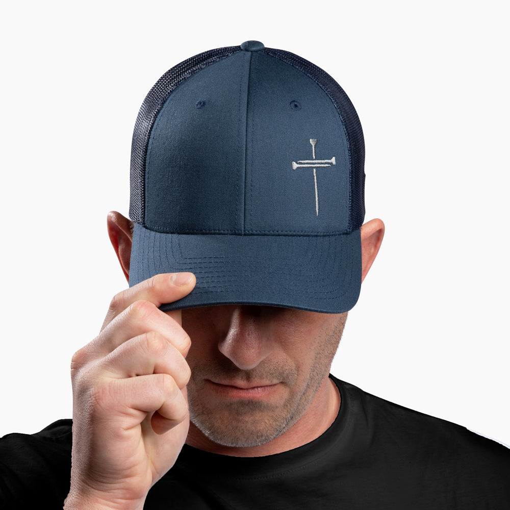 The Hero Company Cross of Nails Hat - Blue - Helps Pair Veterans With A Service Dog or Shelter Dog
