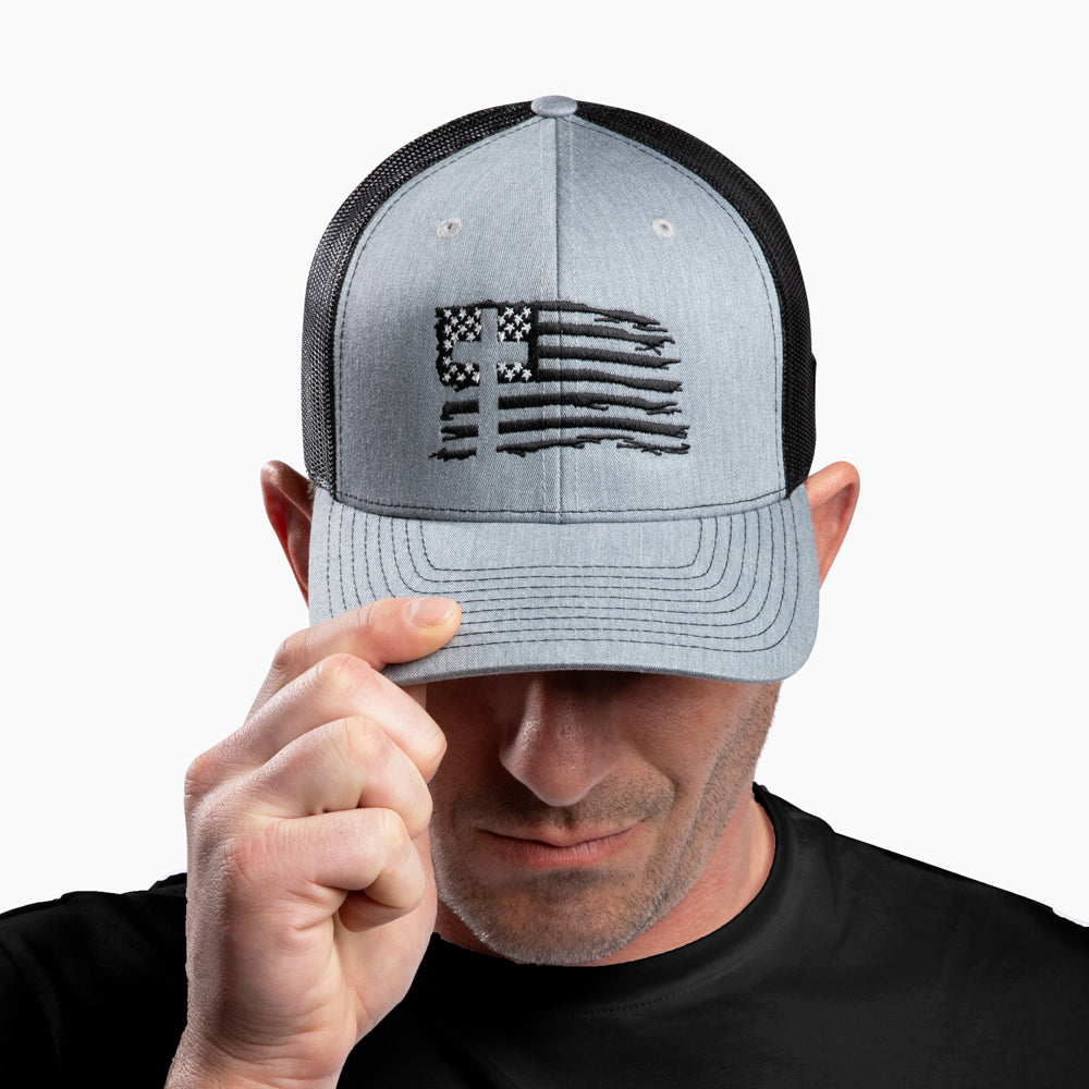 The Hero Company American Flag Cross Hat - Helps Pair Veterans With A Service Dog or Shelter Dog