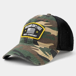 FREE Freedom Isn't Free Camo Hat - Camo/ Blk with Purchase of Freedom Isn't Free Leather Bracelet