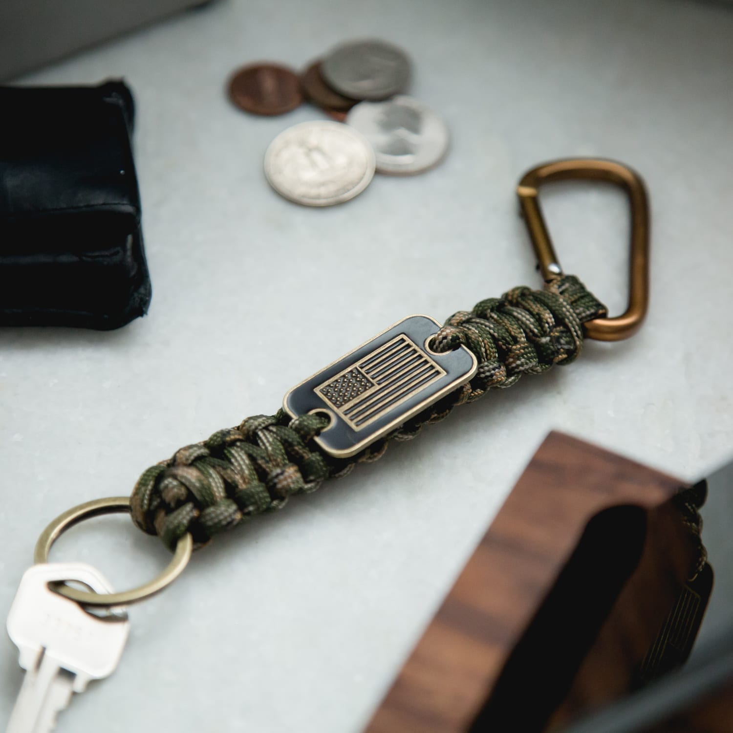 5-GreenCamoParacordKeychain