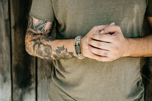 Limited Time Offer - Desert Camo Revolution Bracelet Set - Desert Camo Paracord and American Revolutionary War Musket Bracelet