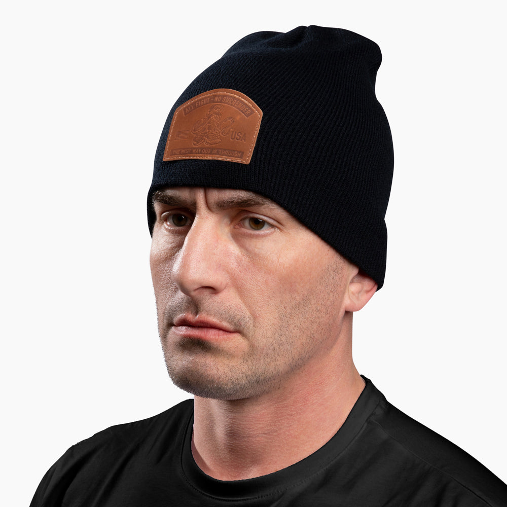 The Hero Company All Fight - No Surrender Beanie - Helps Pair Veterans With A Service Dog or Shelter Dog