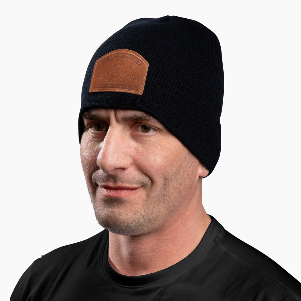 The Hero Company All Fight - No Surrender Beanie - Helps Pair Veterans With A Service Dog or Shelter Dog