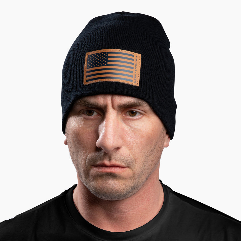 The Hero Company 250th Anniversary 1776-2026 Beanie - Helps Pair Veterans With A Service Dog or Shelter Dog