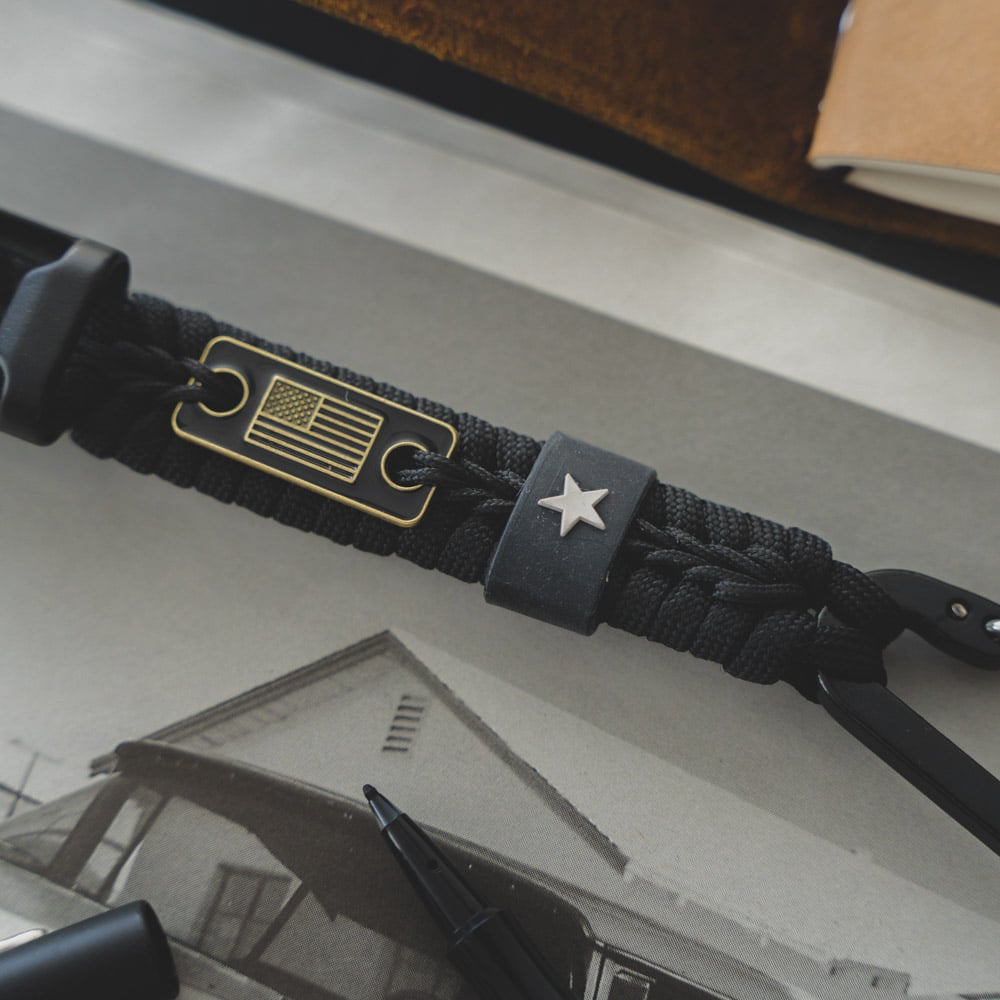 6-BlackParacordKeychain