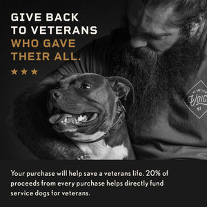VINDICTA VENGEANCE - Wrath & Justice Cuban Link Black Bracelet : Helps Pair Veterans With A Service Dog or Shelter Dog