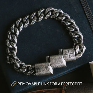 The Invincible Bracelet includes --- Sherman Tank and The Knights Templar Bracelets