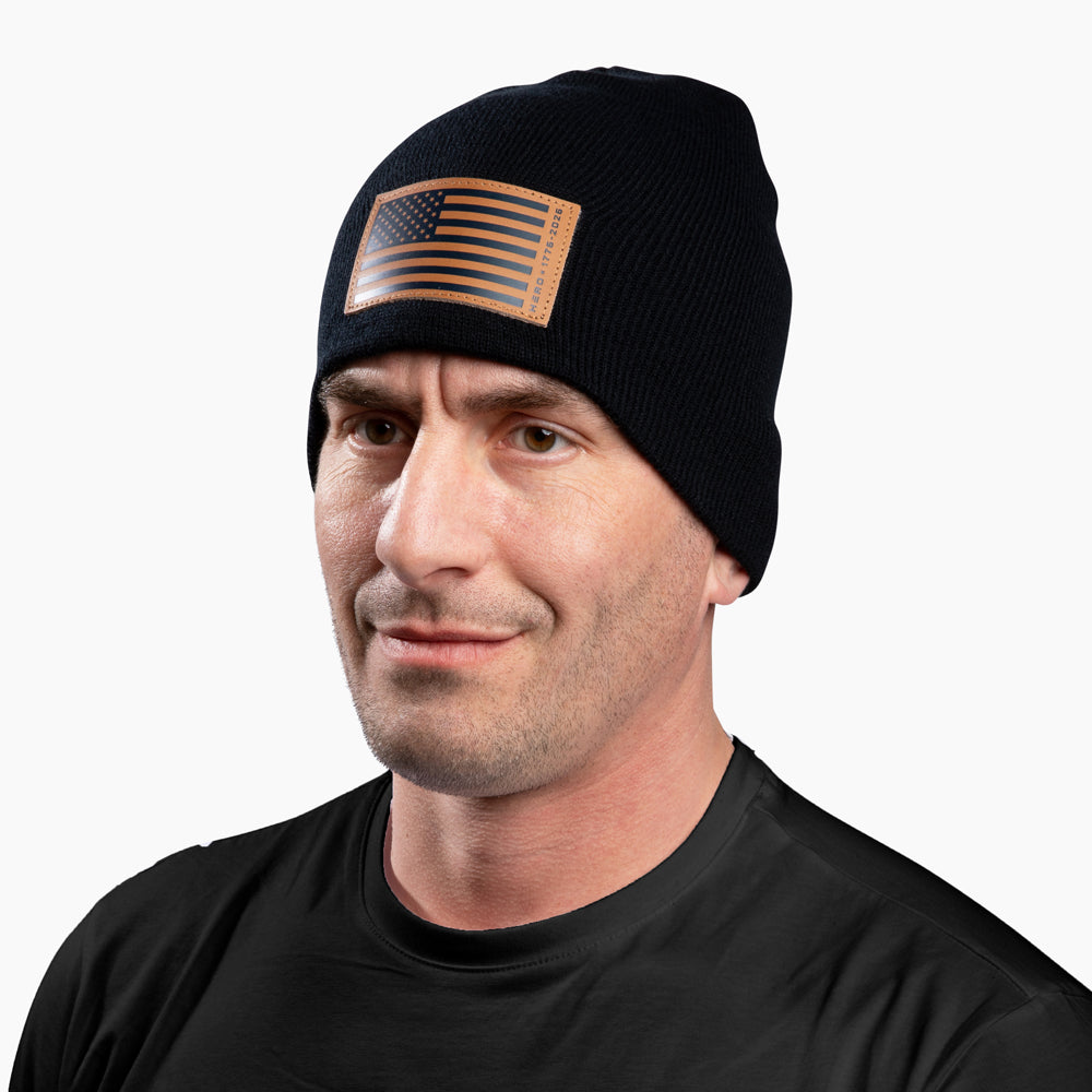 The Hero Company 250th Anniversary 1776-2026 Beanie - Helps Pair Veterans With A Service Dog or Shelter Dog