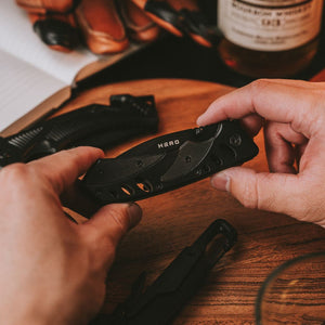 The Hero Company- Black Magic Stealth Folding Knife