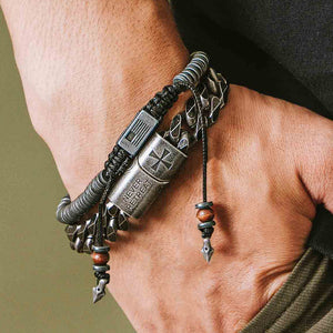 Defiance Bracelet Set includes--- Spartan Defiance & The Knights Templar Bracelets