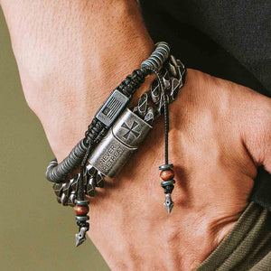 Defiance Bracelet Set includes- Spartan Defiance & The Knights Templar Bracelets