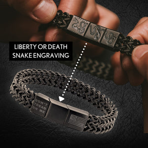 Special Offer!  Don't Tread On Me- Liberty or Death Bracelet: Helps Pair Veterans With A Service Dog Or Shelter Dog