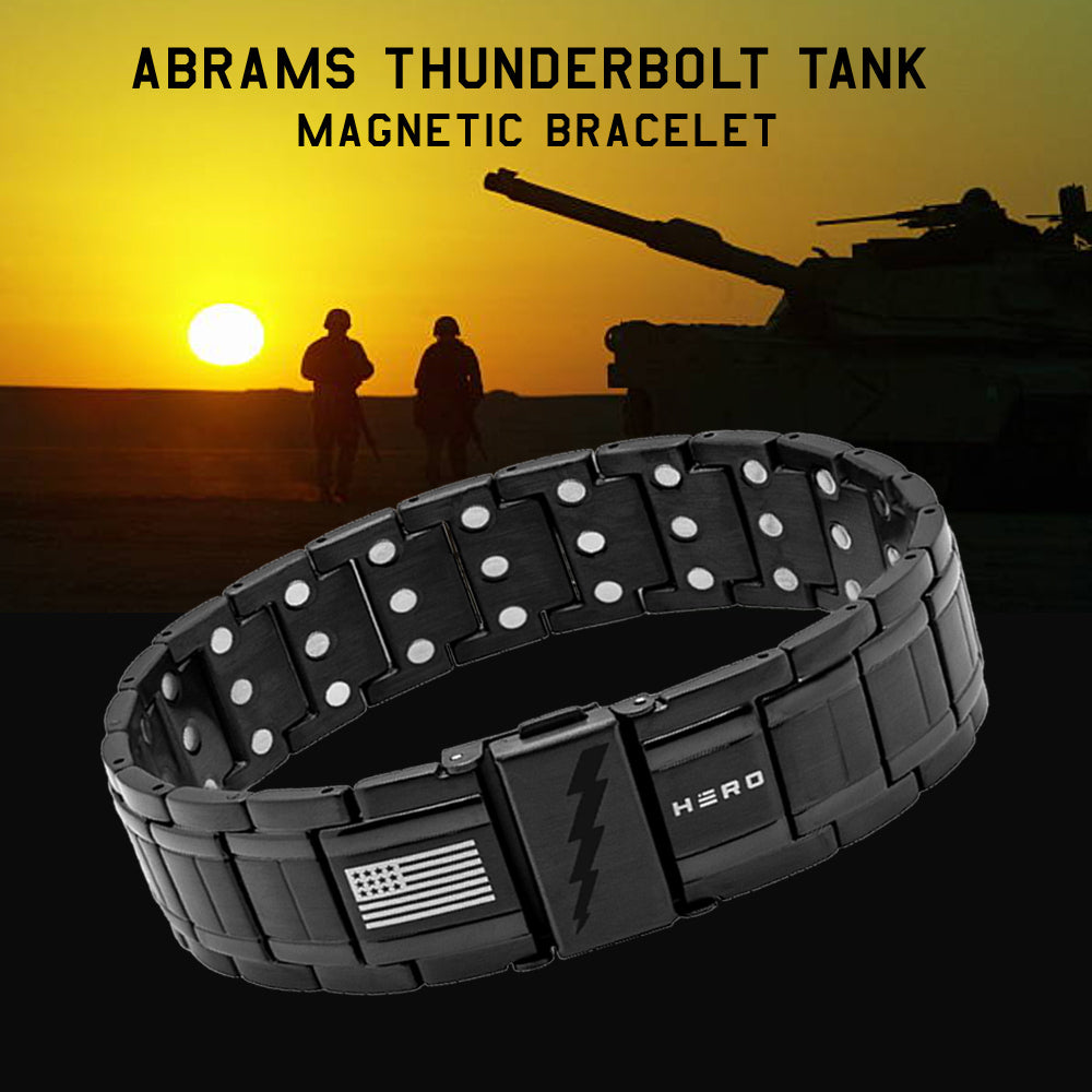 The Hero Company- Abrams Thunderbolt Tank Magnetic Bracelet: Helps Pair Veterans With A Service Dog or Shelter Dog -Faire