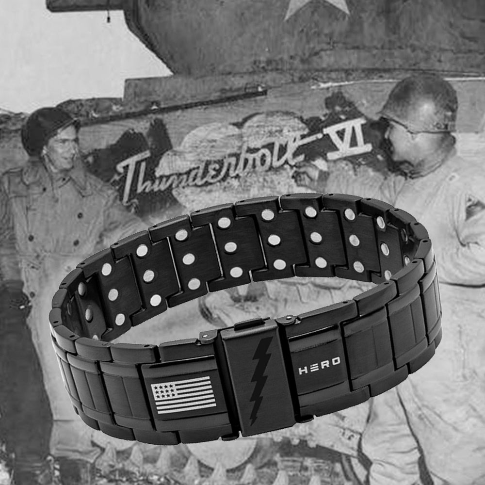The Hero Company- Abrams Thunderbolt Tank Magnetic Bracelet: Helps Pair Veterans With A Service Dog or Shelter Dog -Faire