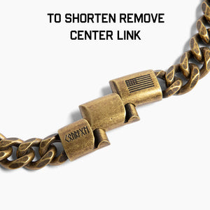 Buy Bracelet, Get Matching Necklace for 50% OFF: Viking Courage Cuban Link Bracelet and Necklace: Helps Pair Veterans With A Service Dog Or Shelter Dog