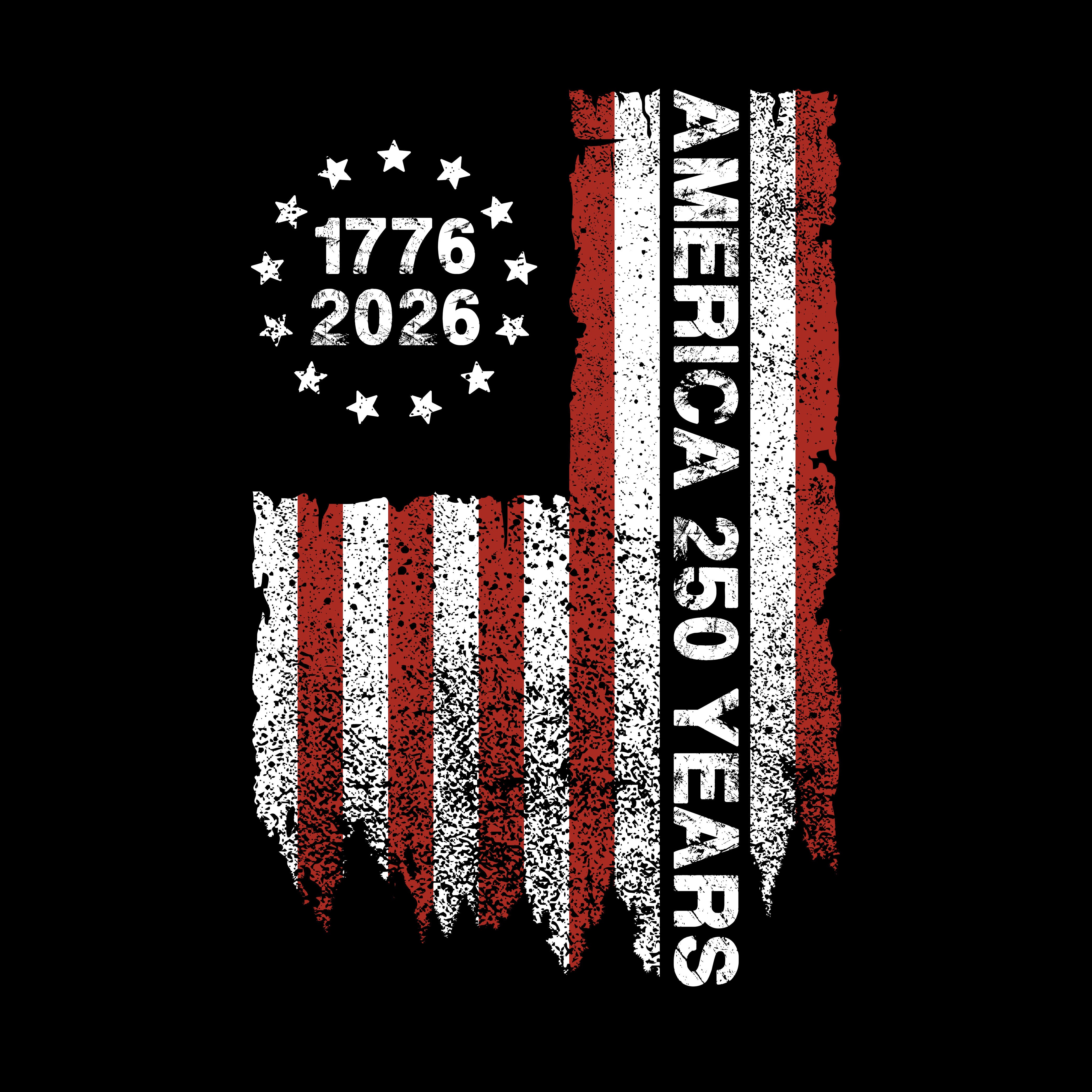 Hero Company Men's 250th Anniversary 1776-2026 Black Tee - Helps Pair Veterans With A Service Dog or Shelter Dog