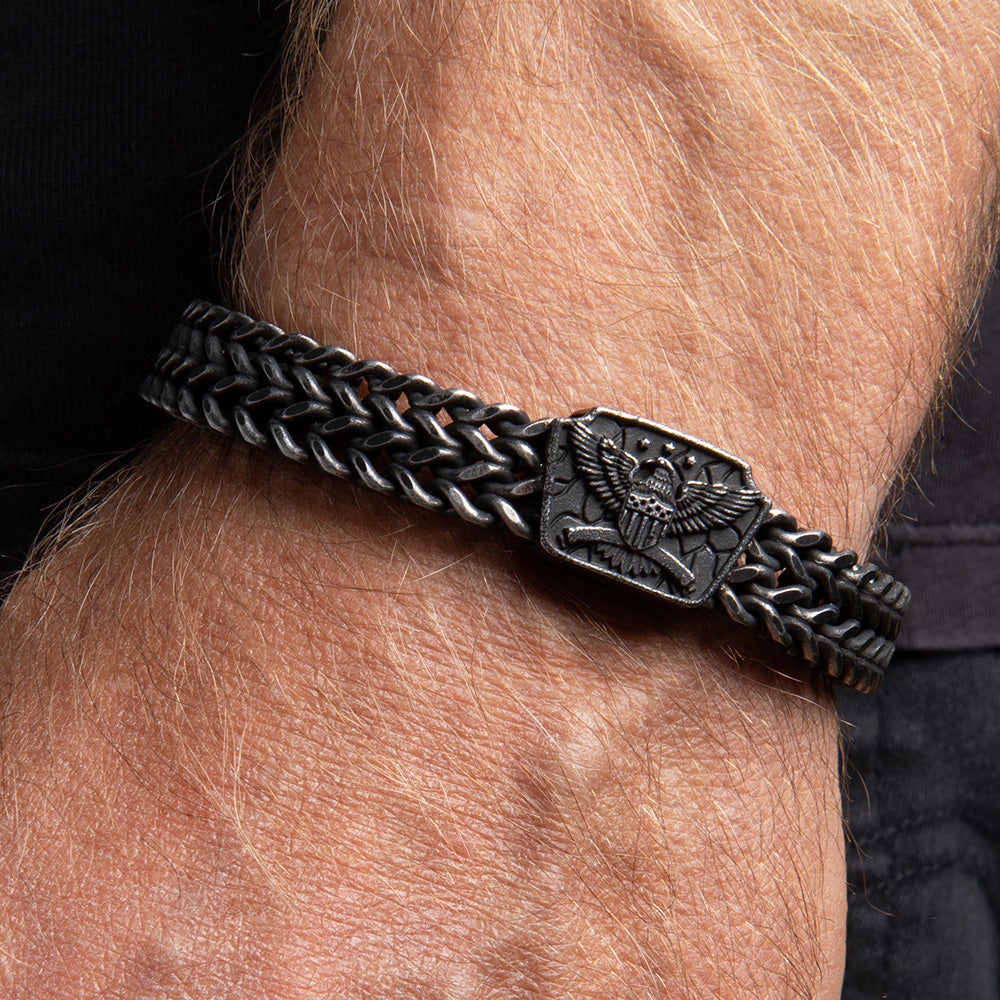 American Eagle Don&#39;t Tread on Me -Liberty or Death Bracelet: Helps Pair Veterans With A Service Dog Or Shelter Dog