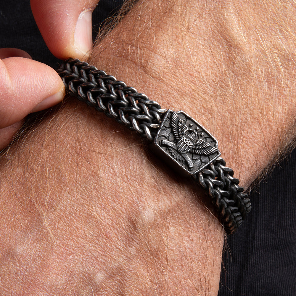 Liberty or Death Bracelet & Endure & Conquer Compass Medallion Necklace Set: Helps Pair Veterans With A Service Dog Or Shelter Dog