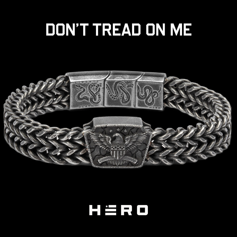 American Eagle Don't Tread on Me -Liberty or Death Bracelet: Helps Pair Veterans With A Service Dog Or Shelter Dog