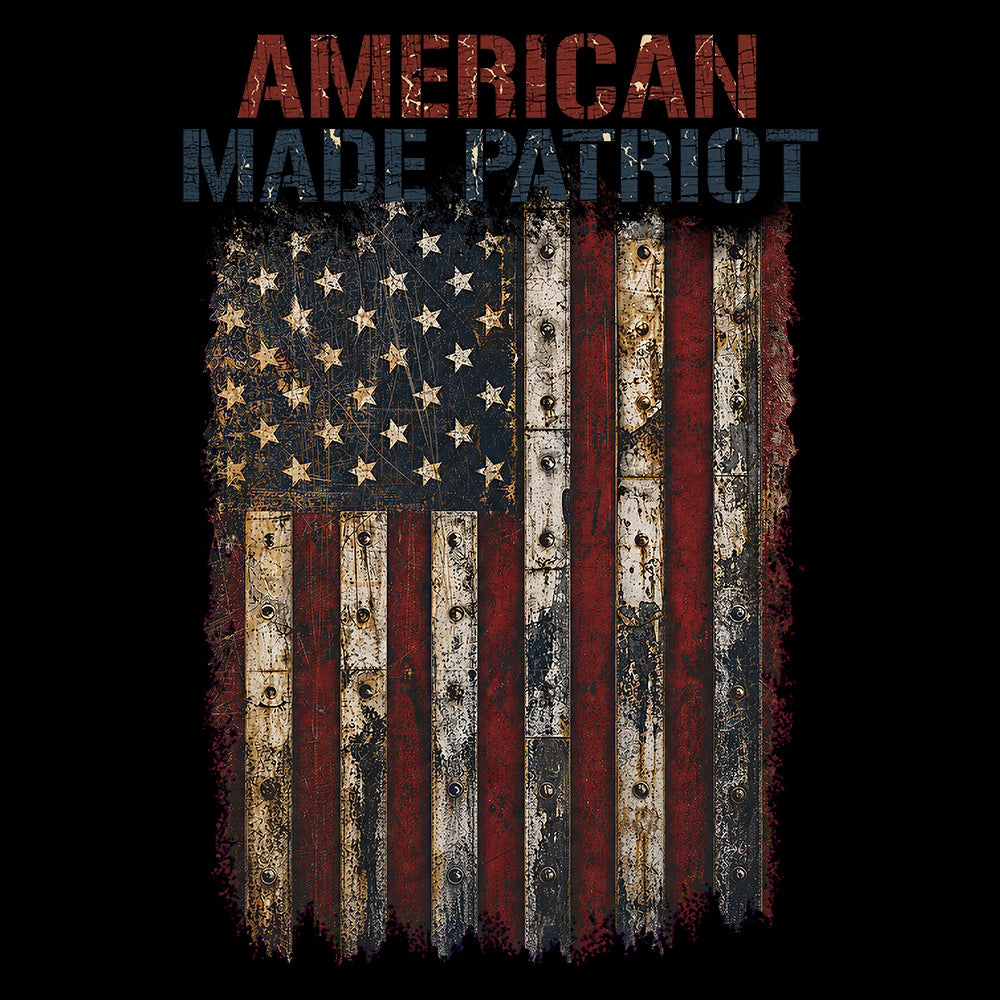 American Made Patriot Black Tee