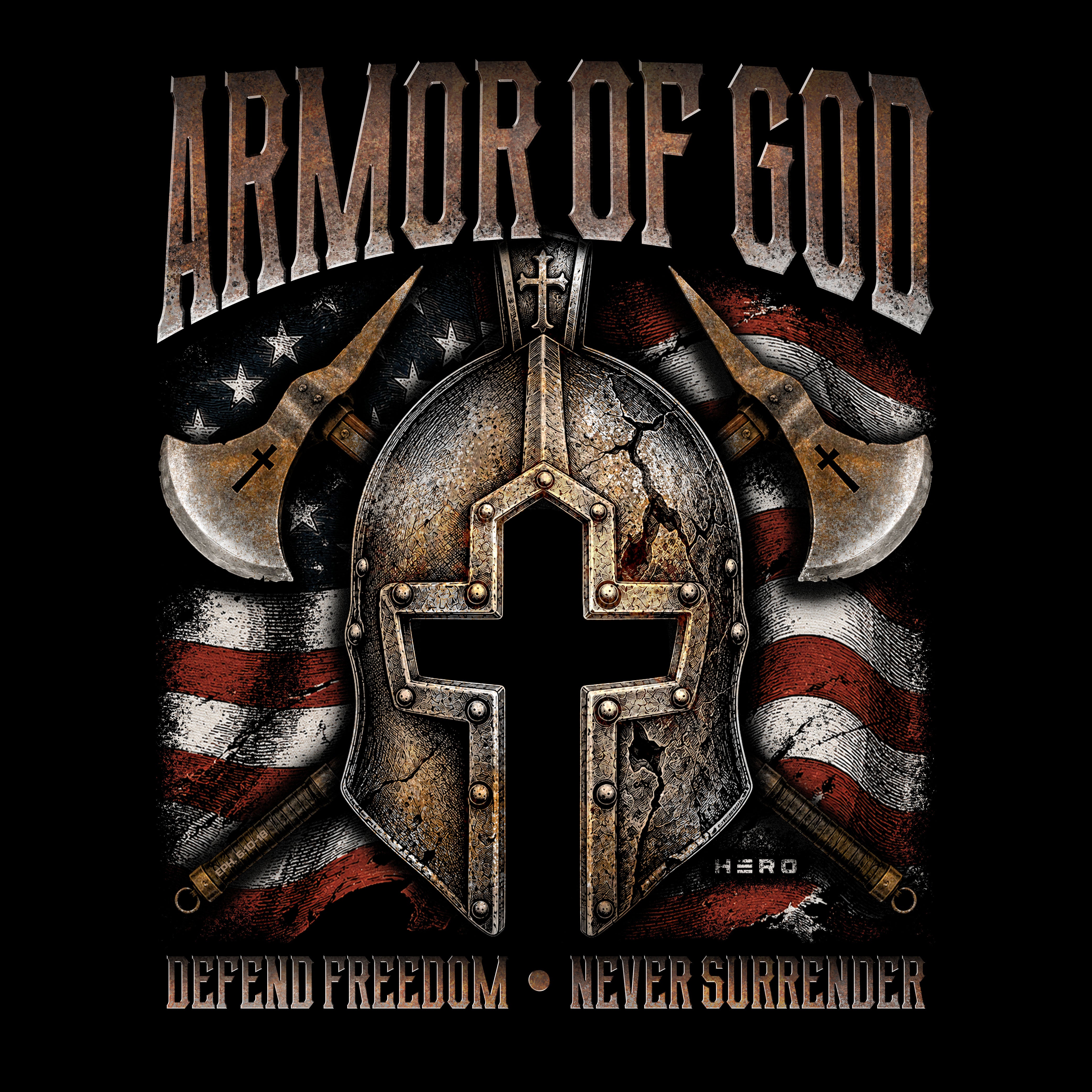Armor Of God - Defend Freedom Black Tee