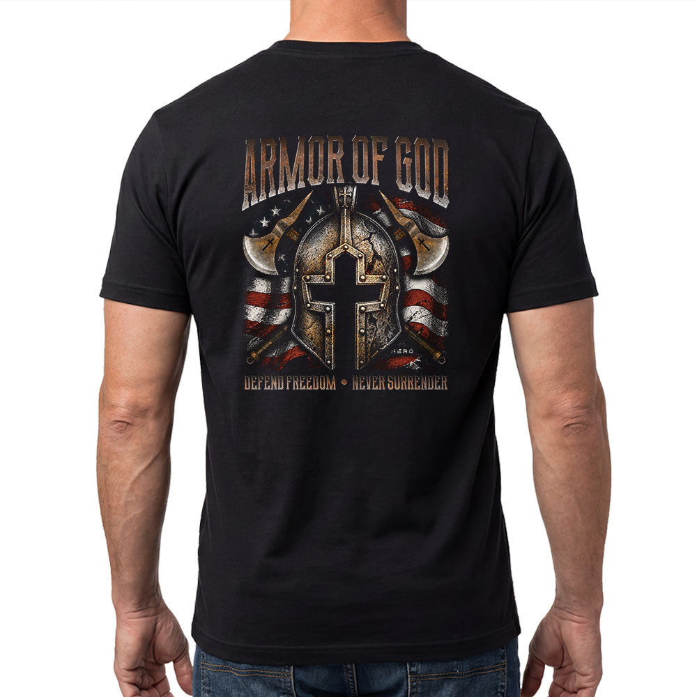 Armor Of God - Defend Freedom Black Tee