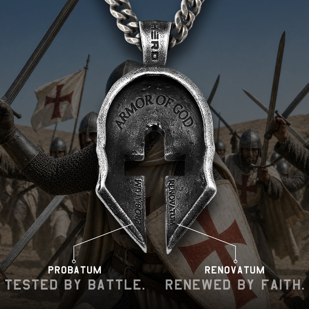 Armor of God Battle Helmet Necklace